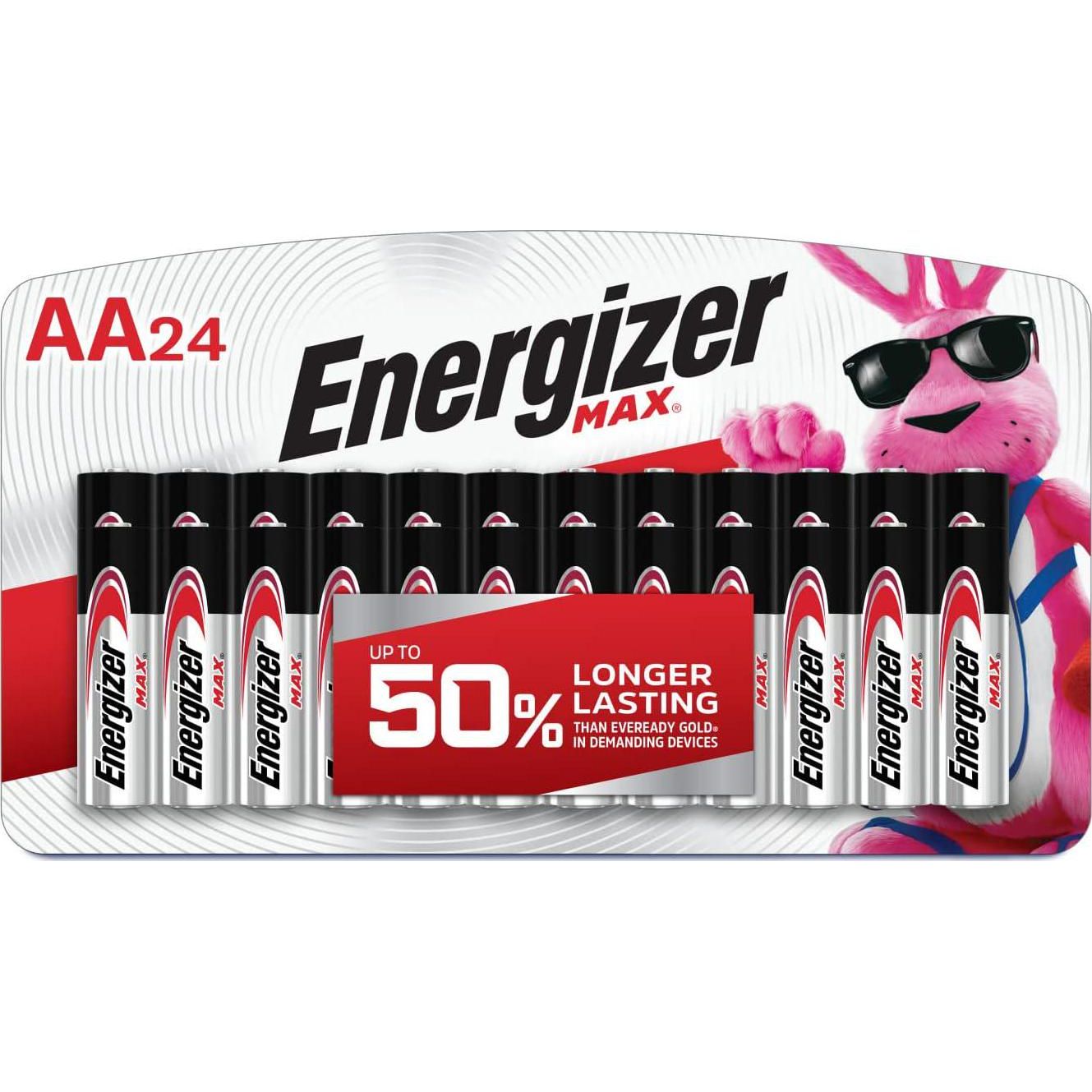Energizer Energizer AA Batteries, Max Double A Battery Alkaline, 24 Count