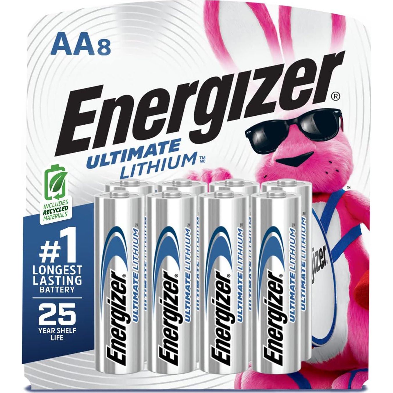 Energizer Energizer AA Batteries, Ultimate Lithium Double A Battery, 8 Count