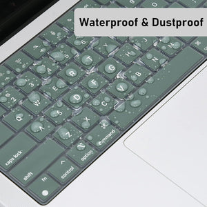 EooCoo Premium Keyboard Cover Skin Ultra Thin Protector Compatible With 2025-2021 MacBook Pro 14 16 M4 M3 M2 M1 Pro Max Chip, MacBook Air 15 13.6 M3 M2 Chip, Midnight Green,