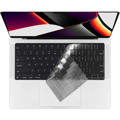 EooCoo Premium Keyboard Cover Skin Ultra Thin Protector Compatible With 2025-2021 MacBook Pro 14 16 M4 M3 M2 M1 Pro Max Chip, MacBook Air 15 13.6 M3 M2 Chip, Tinted,