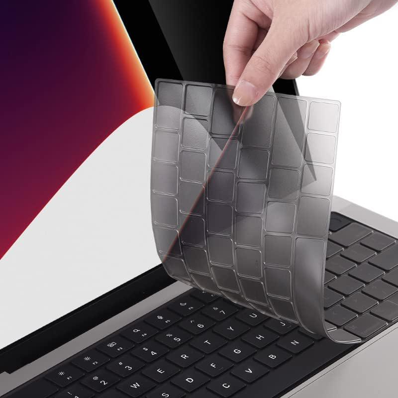 EooCoo Premium Keyboard Cover Skin Ultra Thin Protector Compatible With 2025-2021 MacBook Pro 14 16 M4 M3 M2 M1 Pro Max Chip, MacBook Air 15 13.6 M3 M2 Chip, Tinted,