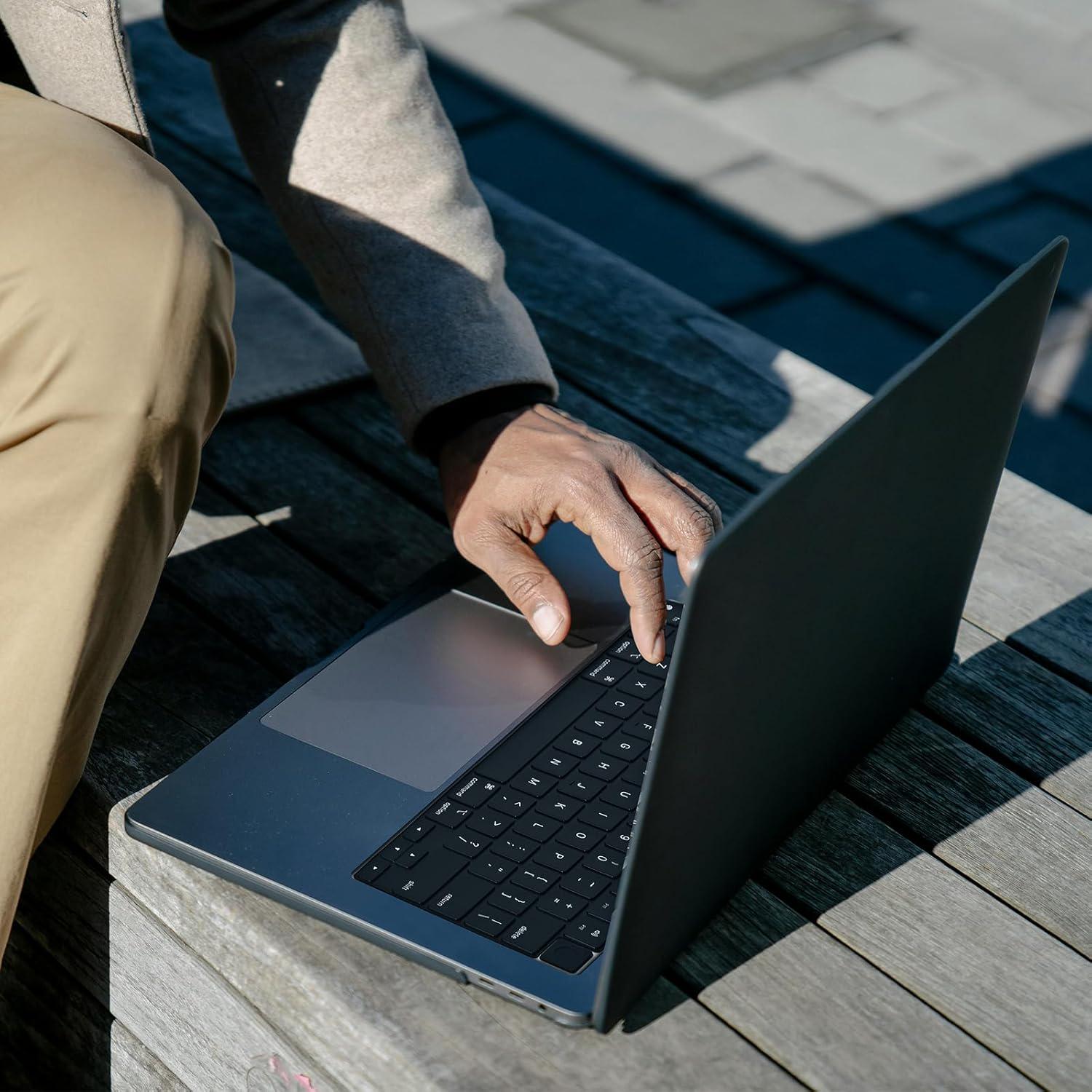 EooCoo Premium Keyboard Cover Skin Ultra Thin Protector Compatible With 2025-2021 MacBook Pro 14 16 M4 M3 M2 M1 Pro Max Chip, MacBook Air 15 13.6 M3 M2 Chip, Black,