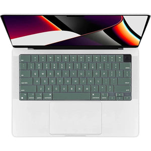 EooCoo Premium Keyboard Cover Skin Ultra Thin Protector Compatible With 2025-2021 MacBook Pro 14 16 M4 M3 M2 M1 Pro Max Chip, MacBook Air 15 13.6 M3 M2 Chip, Midnight Green,