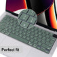 EooCoo Premium Keyboard Cover Skin Ultra Thin Protector Compatible With 2025-2021 MacBook Pro 14 16 M4 M3 M2 M1 Pro Max Chip, MacBook Air 15 13.6 M3 M2 Chip, Midnight Green,