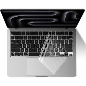 EooCoo Premium Keyboard Cover Skin Ultra Thin Protector Compatible With 2025-2021 MacBook Pro 14 16 M4 M3 M2 M1 Pro Max Chip, MacBook Air 15 13.6 M3 M2 Chip, Clear,