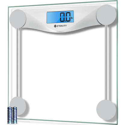 Etekcity Etekcity Digital Body Weight Bathroom Scale, Large Blue LCD Backlight Display, High Precision Measurements,6mm Tempered Glass, 400 Pounds