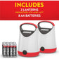 Eveready LED Camping Lantern X-250 (2-Pack), Super Bright Tent Lights, Rugged Water Resistant LED Lanterns, 100 Hour Run-time (Batteries Included), Red And Black,039800144720