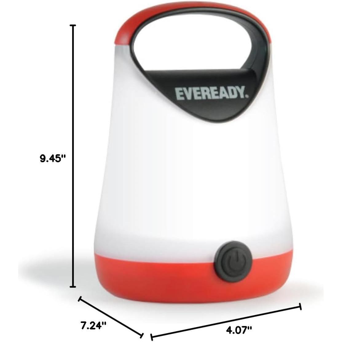 Eveready LED Camping Lantern, Bright Battery Powered Lantern, Water Resistant Hurricane Supplies, 100 Hour Run-time, Pack Of 1,039800131409