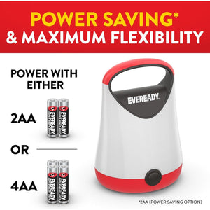 Eveready LED Camping Lantern X-250 (2-Pack), Super Bright Tent Lights, Rugged Water Resistant LED Lanterns, 100 Hour Run-time (Batteries Included), Red And Black,039800144720
