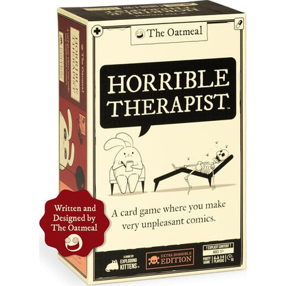 Exploding Kittens Horrible Therapist Edition Card Game for Ages 17 and Up Party Comic Style 3 to 8 Players