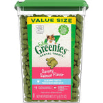 FELINE GREENIES Adult Dental Cat Treats, Savory Salmon Flavor, 9.75 Oz. Tub,