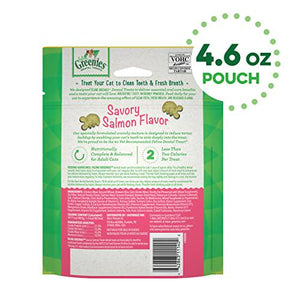 Feline Greenies Dental Cat Treats, Salmon Flavor, Mega Size 4.6 oz, Cleans Teeth & Freshens Breath