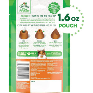 FELINE GREENIES PILL POCKETS For Cats Natural Soft Cat Treats, Chicken Flavor, 1.6 Oz. Pack (45 Treats),
