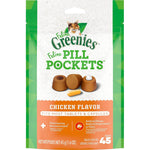 FELINE GREENIES PILL POCKETS For Cats Natural Soft Cat Treats, Chicken Flavor, 1.6 Oz. Pack (45 Treats),