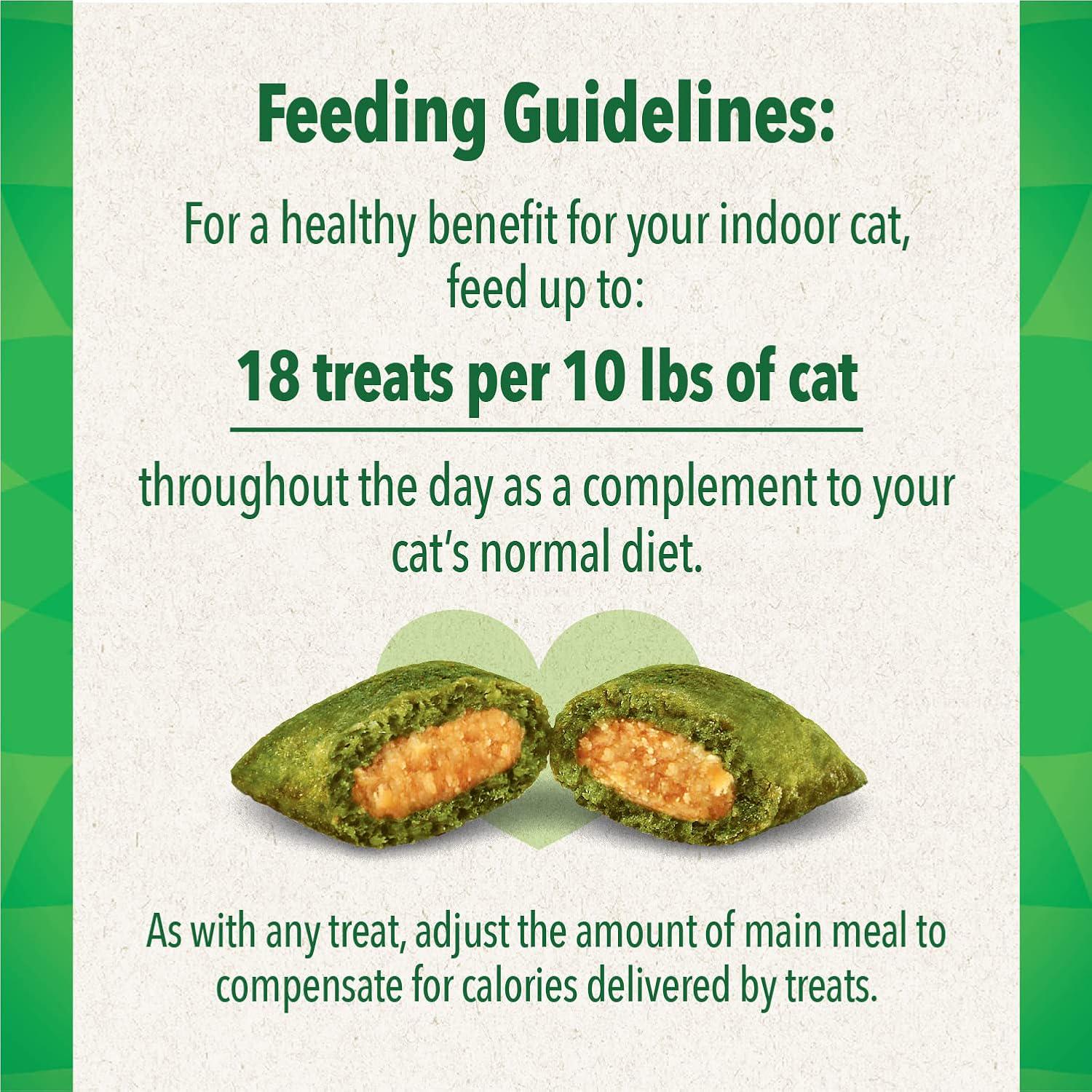 FELINE GREENIES SMARTBITES HEALTHY INDOOR Natural Treats For Cats, Chicken Flavor, 16 Oz. Tub,