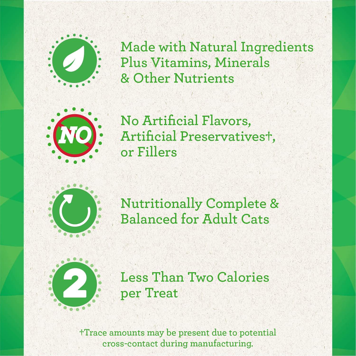 FELINE GREENIES SMARTBITES HEALTHY INDOOR Natural Treats For Cats, Chicken Flavor, 16 Oz. Tub,