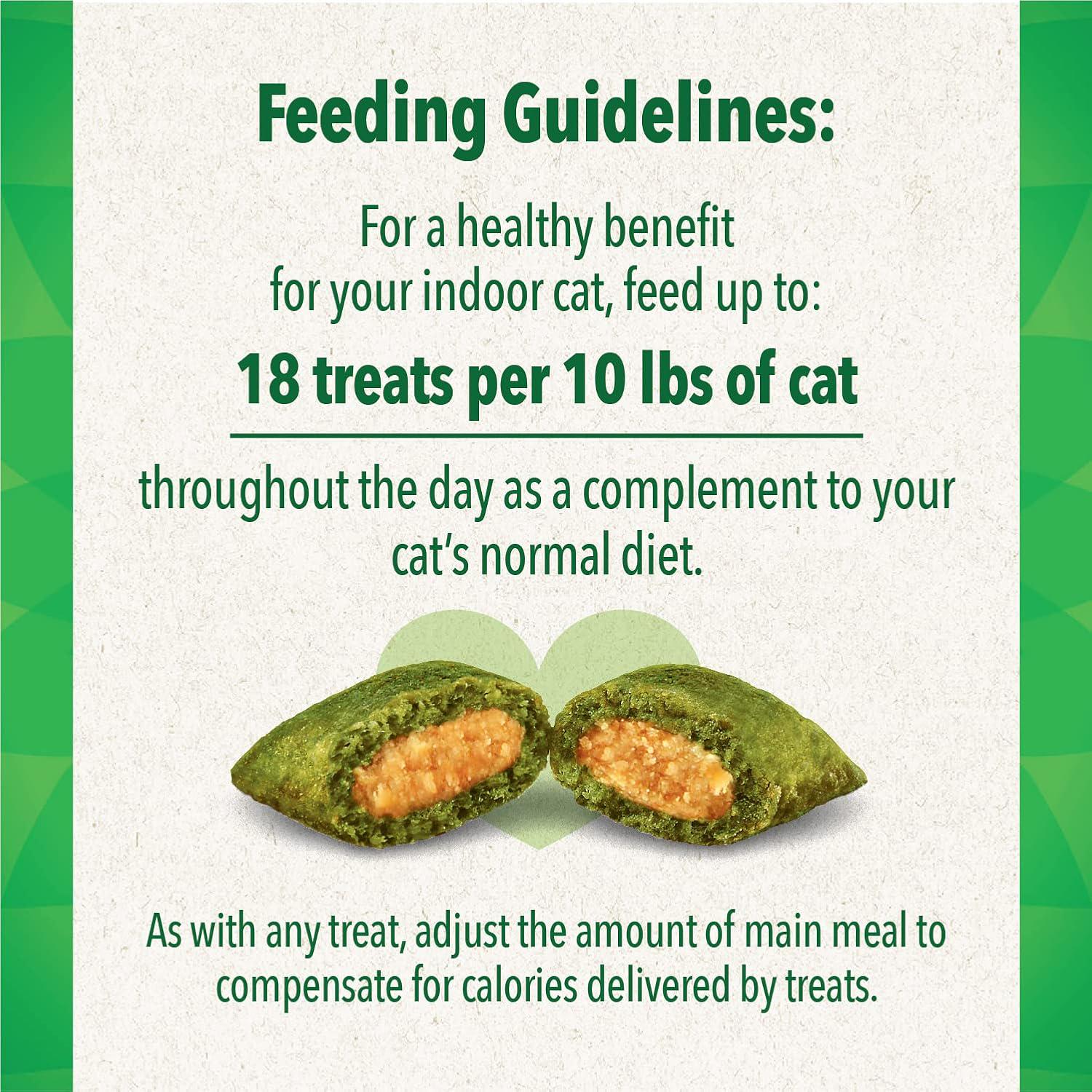 FELINE GREENIES SMARTBITES HEALTHY INDOOR Natural Treats For Cats, Chicken Flavor, 4.6 Oz. Pouch,