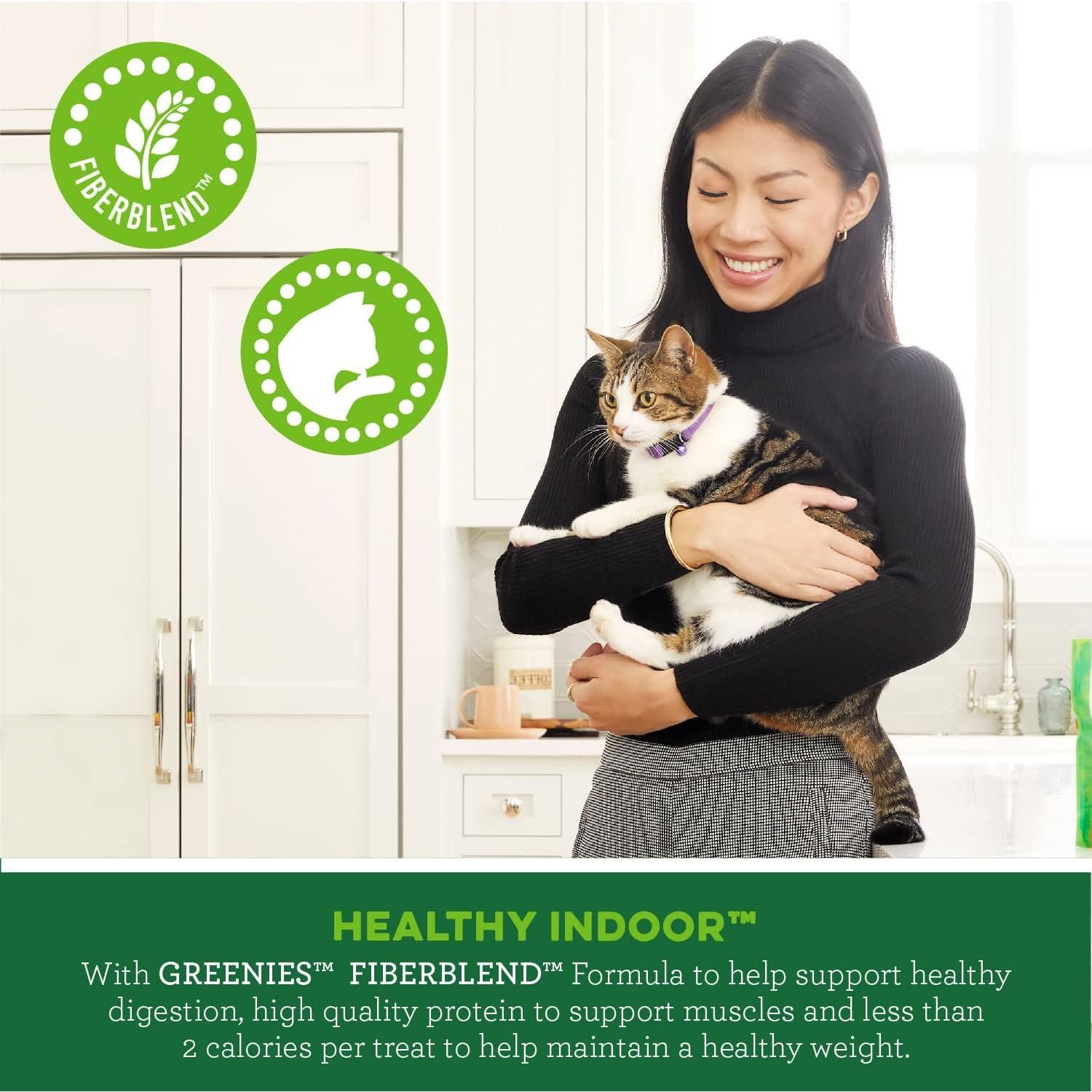 FELINE GREENIES SMARTBITES HEALTHY INDOOR Natural Treats For Cats, Chicken Flavor, 4.6 Oz. Pouch,