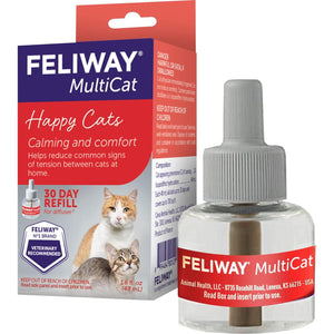 Feliway MultiCat 30-Day Calming Diffuser Refill, 48ml, Reduces Tension in Multi-Cat Homes