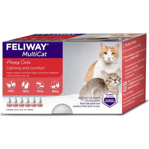 Feliway MultiCat Calming Refills 6 x 48 ml 30 Day Each Helps Reduce Cat Conflicts and Tension in Multi Cat Homes