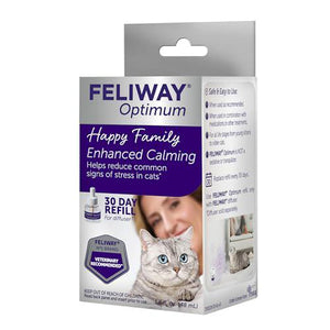 Feliway Optimum 30 Day Calming Cat Diffuser Refill 48ml Reduces Stress Signs in Cats and Kittens