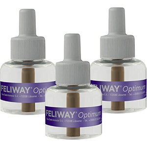 Feliway Optimum Cat Calming Refills Value Pack 3 x 48ml Reduces Stress in Cats and Kittens 90 Day Supply
