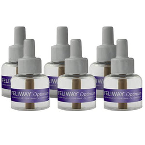 Feliway Optimum Cat Calming Refills, 6 x 48 ml, 30-Day Refills for Diffuser, Stress & Anxiety Support
