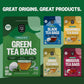FGO FGO Organic Green Tea, 100 Count Eco-Conscious Tea Bags, Caffeinated, Resealable Pouch, Packaging May Vary (Pack Of 1)
