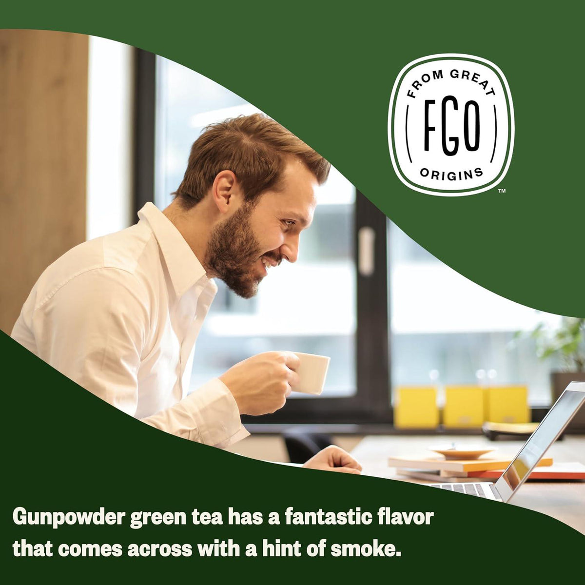 FGO FGO Organic Gunpowder Green Tea, Loose Leaf, 16oz Bulk Resealable Bag, Packaging May Vary (Pack Of 1)