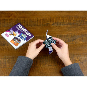 Foldology Origami Puzzle Game with 100 Paper Folding Challenges Brain Teaser Gift for Ages 10 and Up