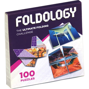 Foldology Origami Puzzle Game with 100 Paper Folding Challenges Brain Teaser Gift for Ages 10 and Up