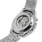 Forsining Men's Auto Watch, 1 Pc, Silver Stainless Steel Bracelet, Unique Dial, Chinese Movt, Branded Style Clock