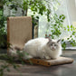 FUKUMARU L Shape Cat Scratcher Wall Mounted 26.8 Inch with Ball Toy and Cardboard Pad for Indoor Cats