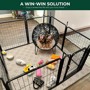FXW Rollick Dog Playpen 24 Inch 8 Panel Portable Yard RV Camping Pen for Puppies and Small Dogs