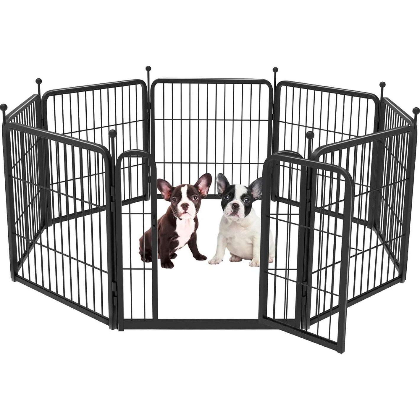 FXW Rollick Dog Playpen 24 Inch 8 Panel Portable Yard RV Camping Pen for Puppies and Small Dogs
