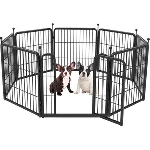 FXW Rollick Dog Playpen 24 Inch 8 Panel Portable Yard RV Camping Pen for Puppies and Small Dogs