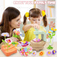DIY Fabric Flower Bouquet Craft Kit, Build & Decorate Flower Set for Girls Ages 4–8, Gift Idea