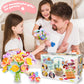 DIY Fabric Flower Bouquet Craft Kit, Build & Decorate Flower Set for Girls Ages 4–8, Gift Idea