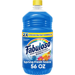 Fabuloso Multi-Purpose Cleaner, 2X Concentrated Formula, Spring Fresh Scent, 56 oz, Ideal for All-Purpose Cleaning