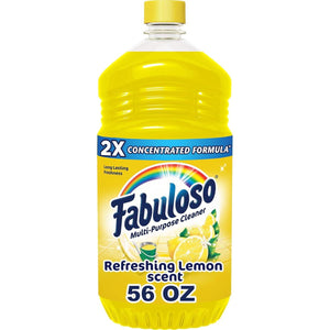Fabuloso Multi-Purpose Cleaner, 2X Concentrated Formula, Refreshing Lemon Scent, 56oz