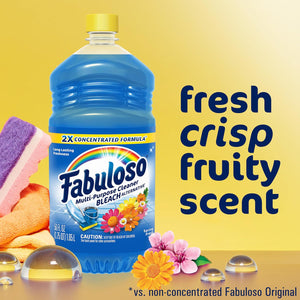 Fabuloso Multi-Purpose Cleaner, 2X Concentrated Formula, Spring Fresh Scent, 56 oz, Ideal for All-Purpose Cleaning