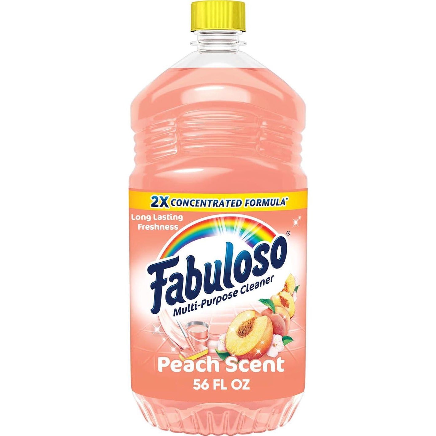 Fabuloso Fabuloso Multi-Purpose Cleaner, 2X Concentrated Formula, Floor Cleaner, Peach Scent, 56 Fl Oz