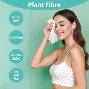 Ditoi Face Towels, 10 ×12 Disposable Face Towel, Face Towelettes XL, Ultra Soft Makeup Remover Dry Wipes, Thick Face Towel For Cleansing,100 Count (2 Pack)