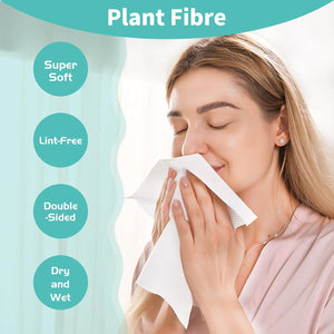 Ditoi Face Towels, 10 ×12 Disposable Face Towel, Face Towelettes XL, Ultra Soft Makeup Remover Dry Wipes, Thick Face Towel For Sensitive Skin, 50 Count (1 Pack)