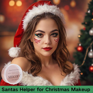 Fake Nose Putty For Santa Christmas Makeup,MEICOLY 3pcs SFX Special Effects Makeup Kit,Scar Wax Fake Scar Modeling Wax For Fake Scar And Wound With Spatula ,Fake Blood Scab Coagulated Blood Gel,Dark,