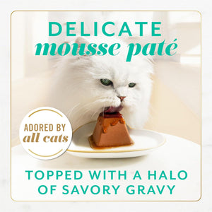 Fancy Feast Gems Pate Cat Food Mousse Tuna with Gravy 4 oz Boxes Pack of 8