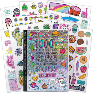 Fashion Angels 1000 Cute Stickers Book for Kids Crafts Planners Scrapbooks 40 Pages Ages 6 Plus