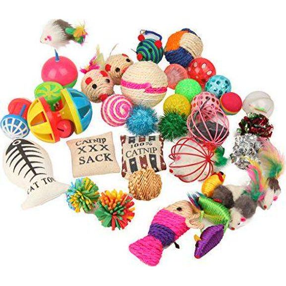 Fashion's Talk Cat Toys Variety Pack for Kittens 20 Pieces Interactive and Chew Toys