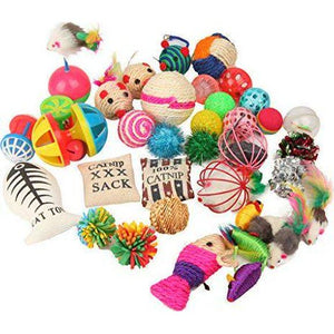 Fashion's Talk Cat Toys Variety Pack for Kittens 20 Pieces Interactive and Chew Toys