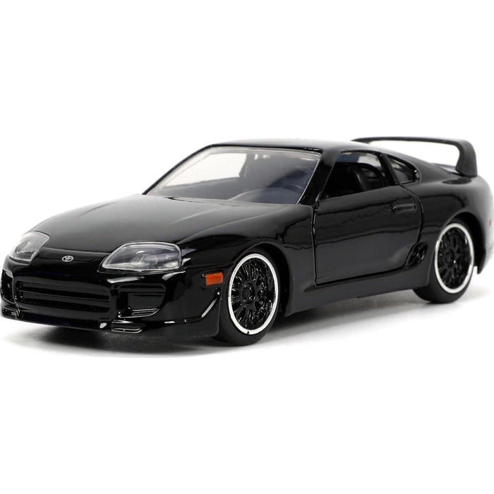 Fast and Furious 1:32 1995 Toyota Supra Die-Cast Car, Black, Toy for Kids and Adults